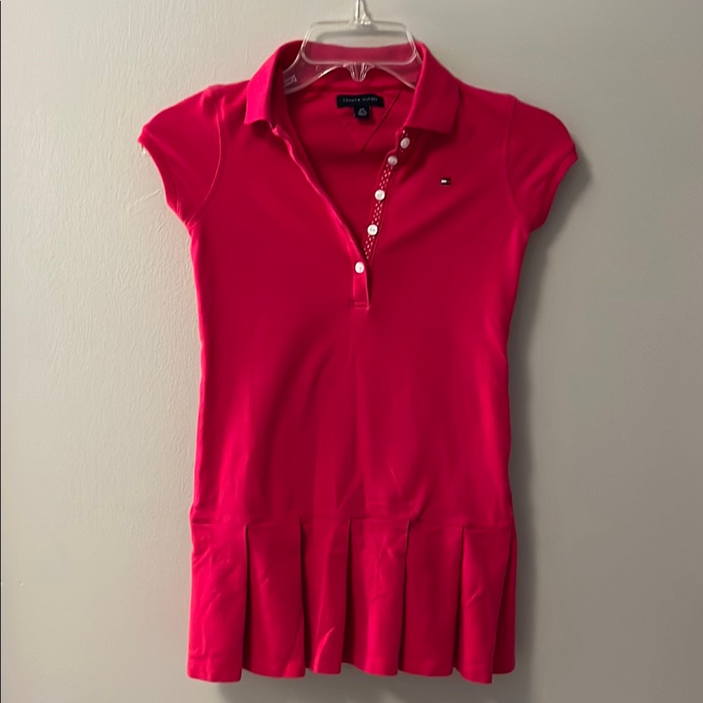 Tommy Hilfiger Girls  Pink Polo Dress - small